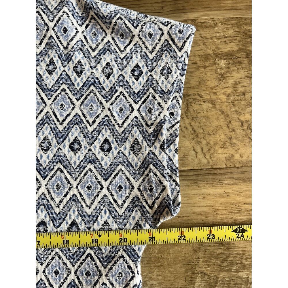 Orvis Women's V Neck Tunic Top Geometric‎ Short Sleeves Size Med NWT - Picture 9 of 10